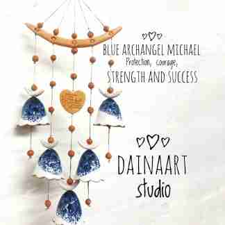 Ceramic Fairies - Angel wind chime, birthday gift, Christmas gift, wall hanging, personalised gift