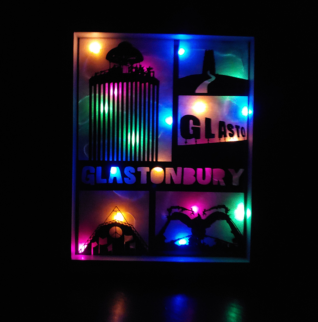 Glastonbury Festival Paper Cut shadow frame - Image 2