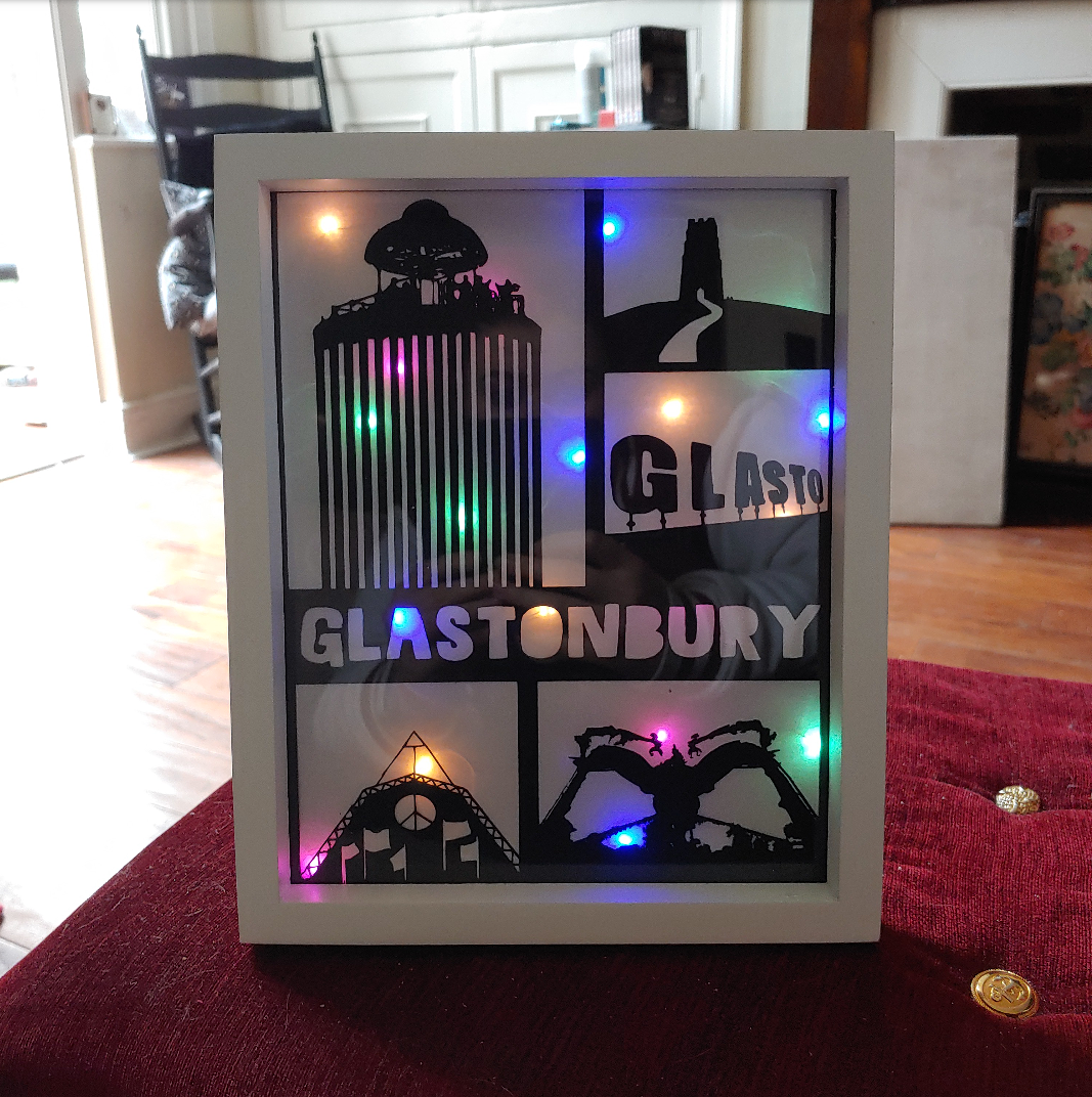 Glastonbury Festival Paper Cut shadow frame - Image 7