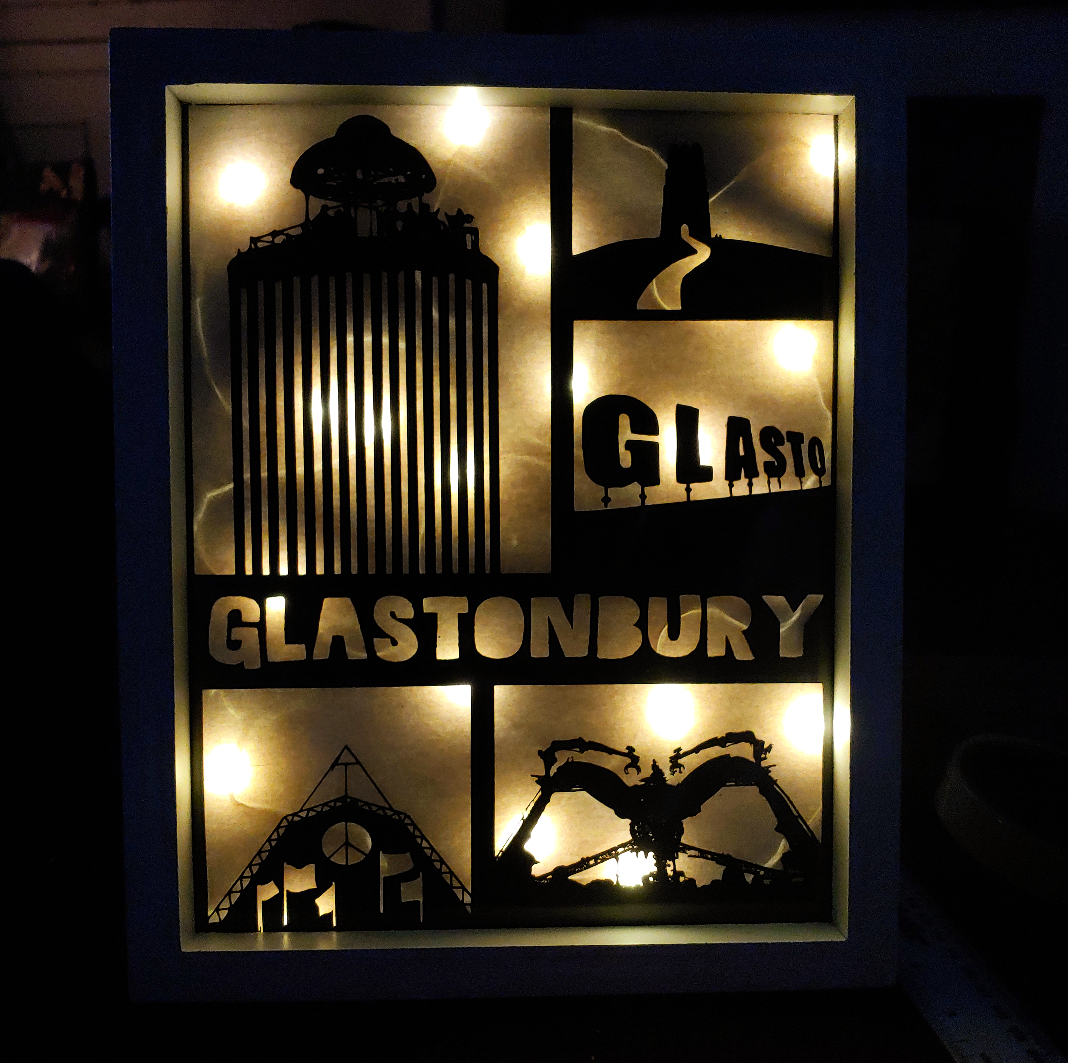 Glastonbury Festival Paper Cut shadow frame - Image 5