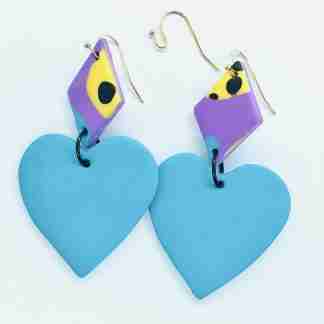 'Calypso' Diamond Heart Statement Earrings
