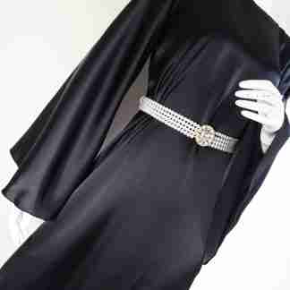 Occasion black dress with belt