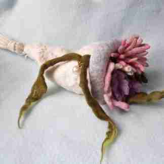 Mermaids Purse ~ fibre art soft sculpture