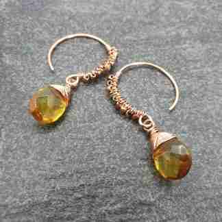 Fire polished beaded hoops