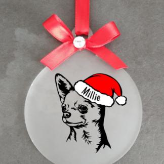 Chiwawa Dog Personalised Christmas Bauble