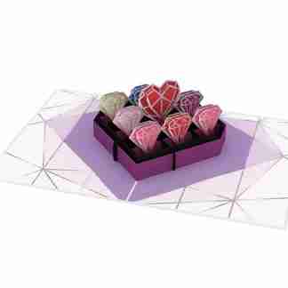 Handmade 3D pop up card Chocolate Box birthday Valentine's Wedding Anniversary Mother's Day Blank