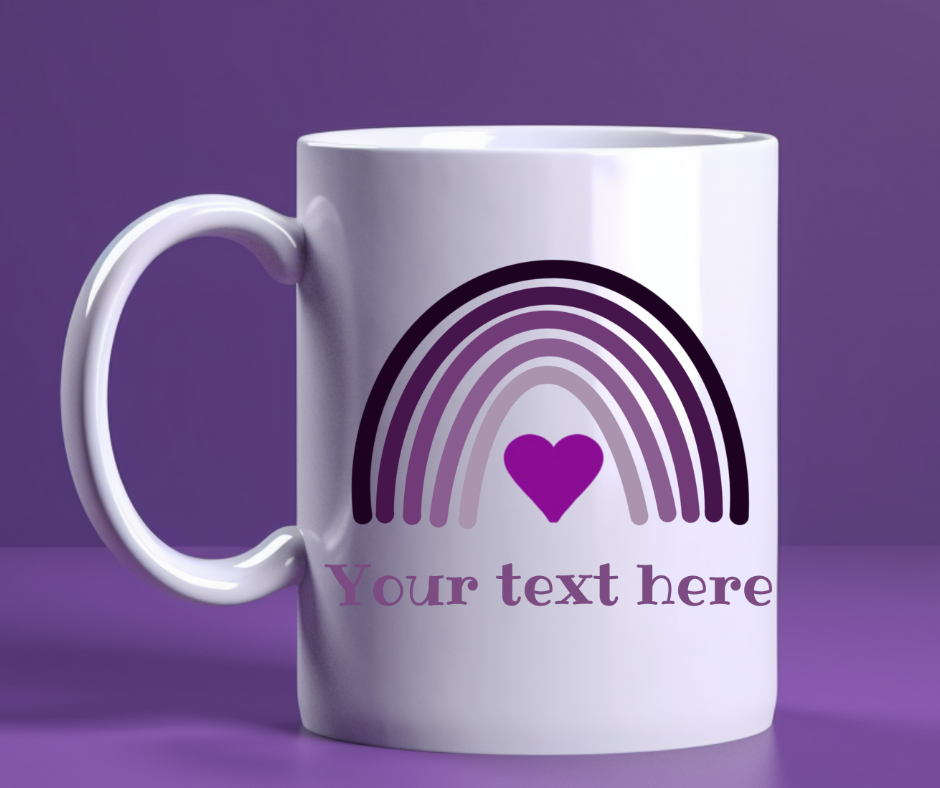 11oz Ceramic Mug - Personalised Rainbow Mug - Image 4