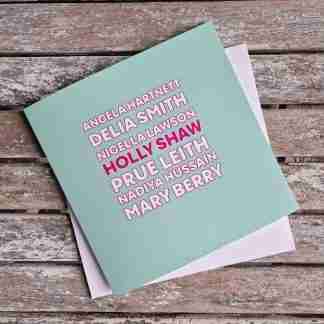 Personalised Birthday Card Famous Female Chefs
