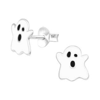Boo Ghost Sterling Silver Ear Studs