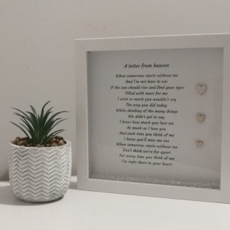 A Letter From Heaven Memorial Frame