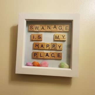 Swanage Is My Happy Place Scrabble Frame