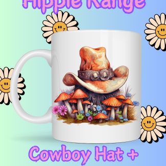 Cowboy hat + Mushrooms Ceramic mug
