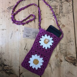 Crochet phone pouch PURPLE