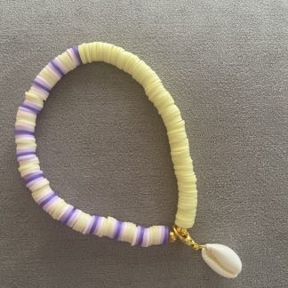 Heishi inspired polymer clay bracelet
