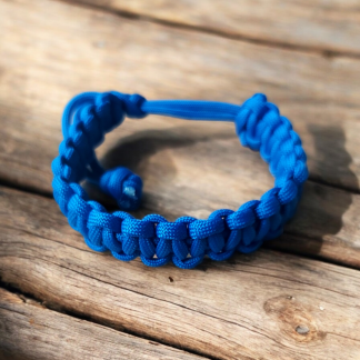 Mad Max inspired paracord bracelet blue