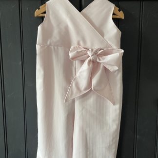 Pretty pale pink handmade girls jumpsuit age 2.