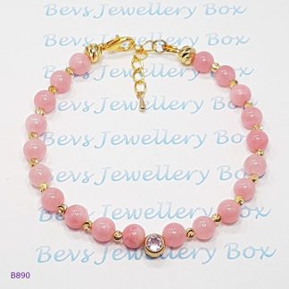 Pink Jade Bracelet - B890