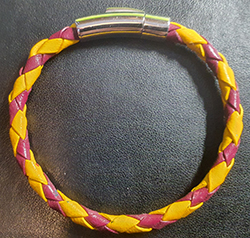 Royal Regiment of Fusiliers RRF braided leather wristband