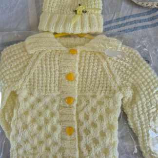 Baby girls cardigan and hat