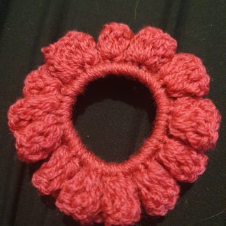 Pink Crocheted Scrunchie