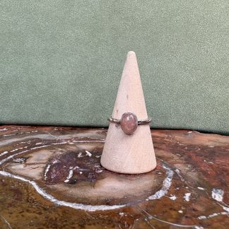 Peach moonstone ring