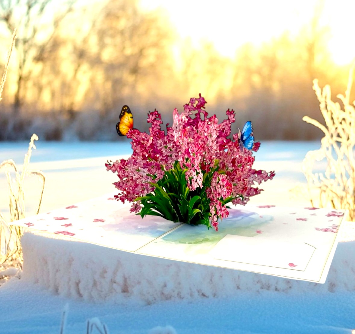 3D Pop Up Card Lilac Birthday Wedding Anniversary Mothers New Home ...