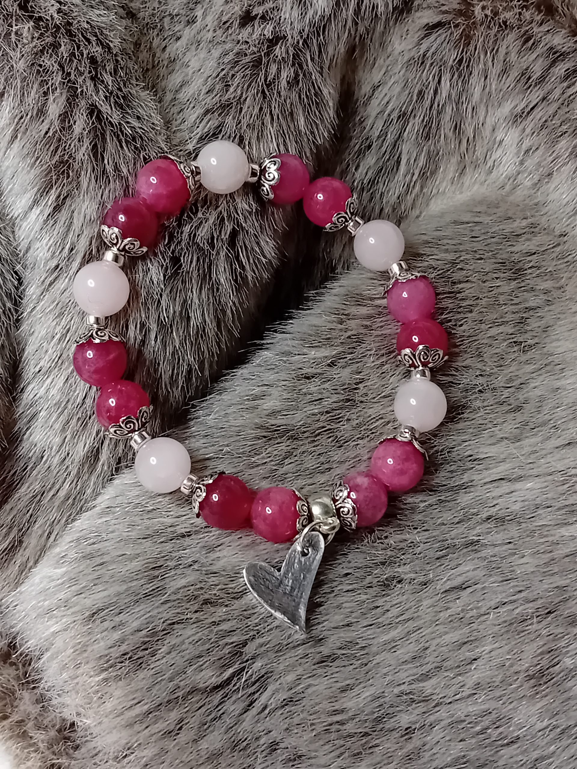 Quartz ~ Strawberry & Rose with Sterling Bracelet - Image 4
