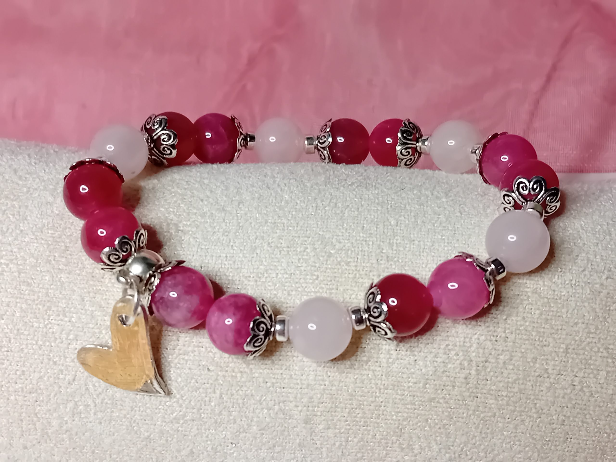 Quartz ~ Strawberry & Rose with Sterling Bracelet - Image 3