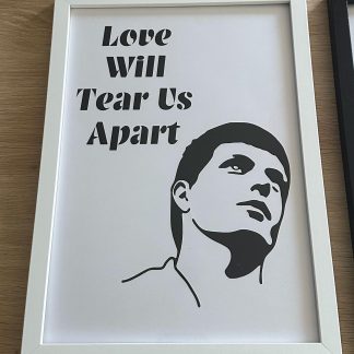 A4 Love Will Tear Us Apart / Joy Division / Ian Curtis Card Cut Wall Art