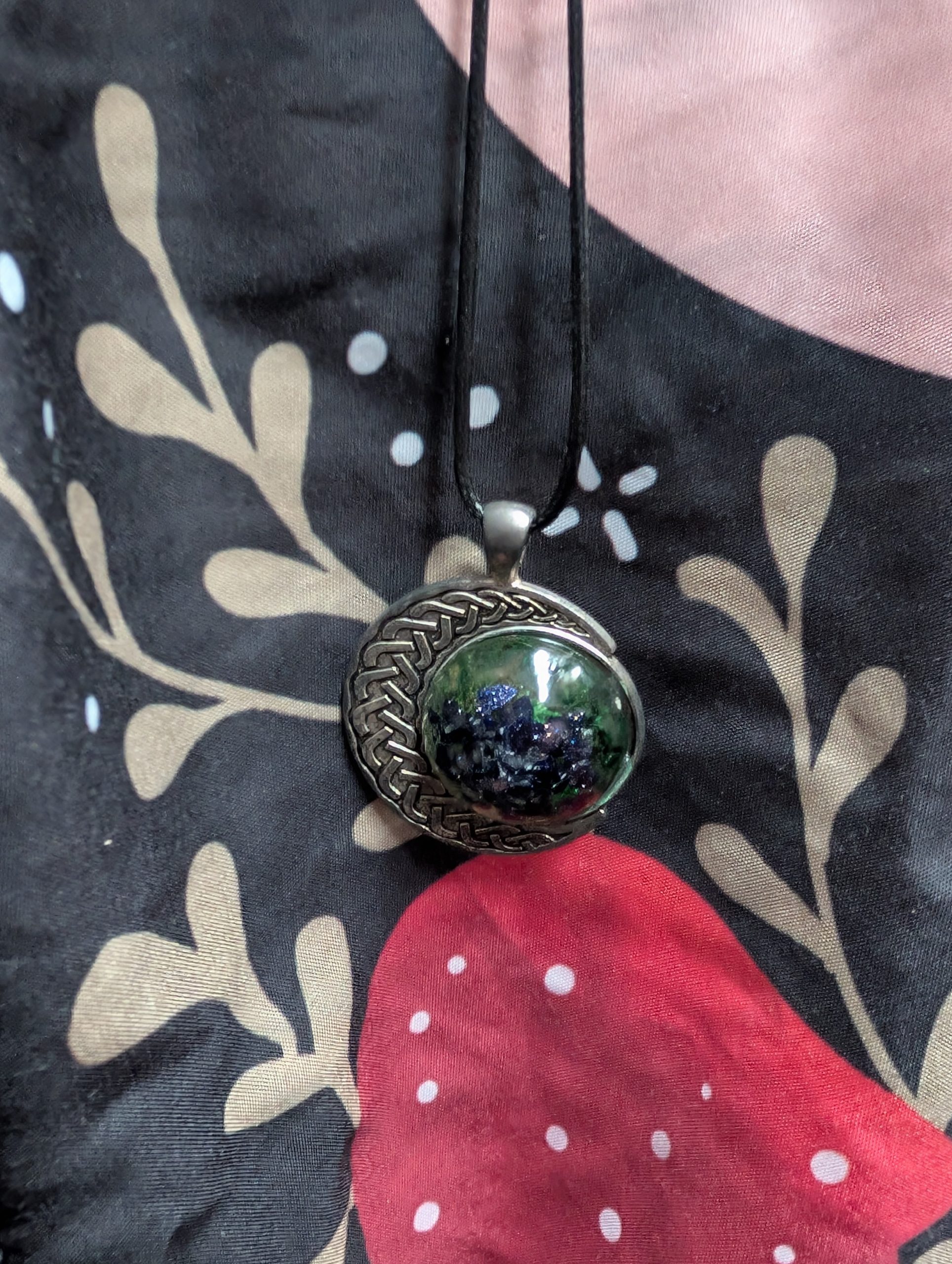 Blue Goldstone With Moss Necklace - Image 2