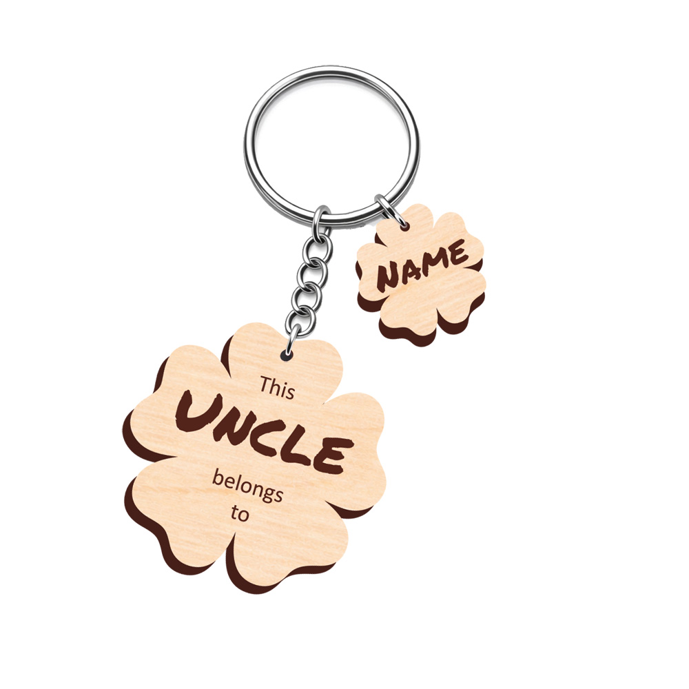 Uncle Personalised Keyring Gift For Uncle, Uncle Birthday, Personalised Keyring, Fathers Day Gift, New  Uncle Gift, Uncle Keyring, Handstamped Keyring, Custom Keychain UK