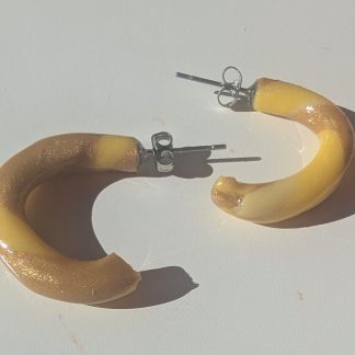 Gold Swirl Hoop Earrings