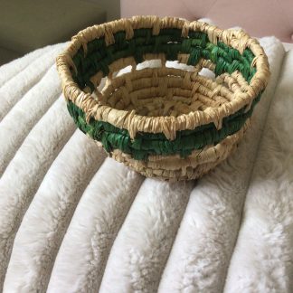 Raffia hand made basket
