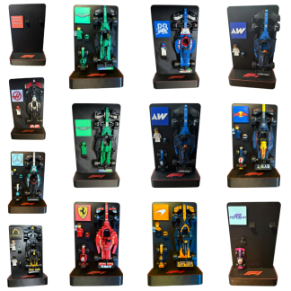 Lego F1 Speed Champions Display Stand with Team Badge - All 2025 and 2026 Teams