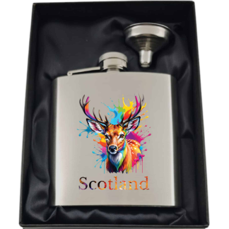 6oz UV-Printed Stainless Steel Hip Flask – Gift Boxed