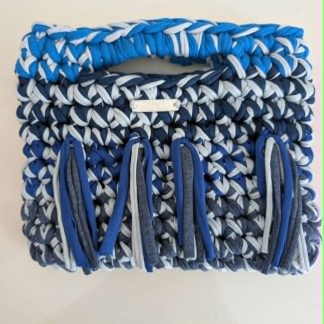 Handmade Crochet 'Boho' Handbag - Blues