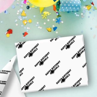 Funny Rude Birthday Wrapping Paper, Happy Birthday Arsehole Gift Wrap