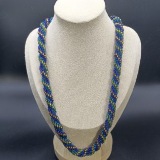 Double twist spiral necklace