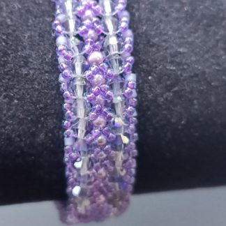 Flat spirals and pearls bracelet