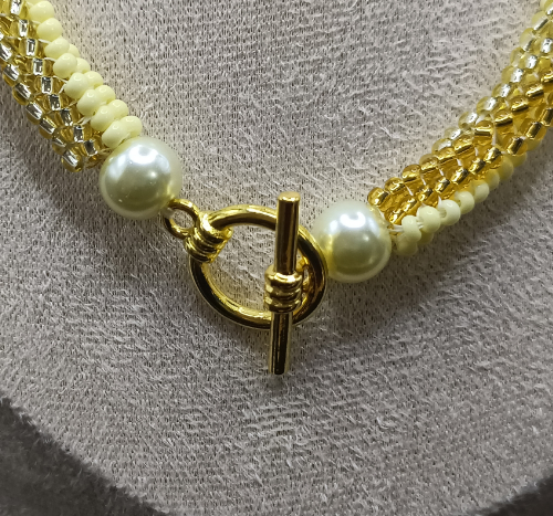 Lemons and gold twist rope necklace - Image 3