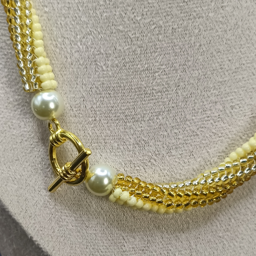 Lemons and gold twist rope necklace - Image 2