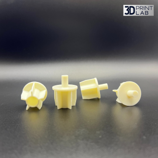 Pair of Roller Blind End Caps – White Plastic Replacement Fittings for Bottom Bar Fittings