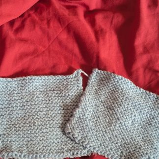 Pale Blue Knitted Garter Stitch Bonding Squares