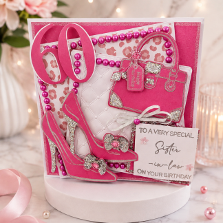 60th Birthday Sister-in-Law Handmade 3D Card