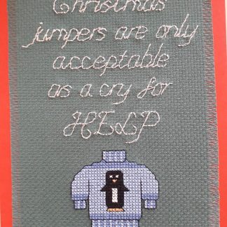 Christmas Jumper Christmas Card PDF Cross stitch pattern