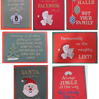 Special Offer. All 7 Christmas Card PFD Cross Stitch Patterns for the price of 5