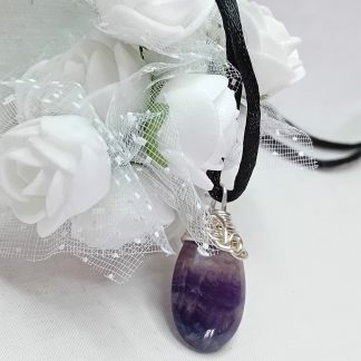 Hand Wrapped Fluorite Pendant