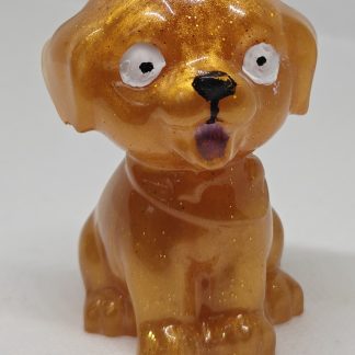 Resin Gold Dog Figure