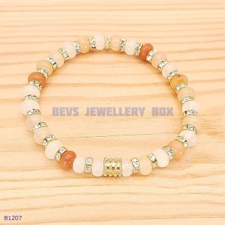 Adventurine Bracelet with Charm Bead - B1207