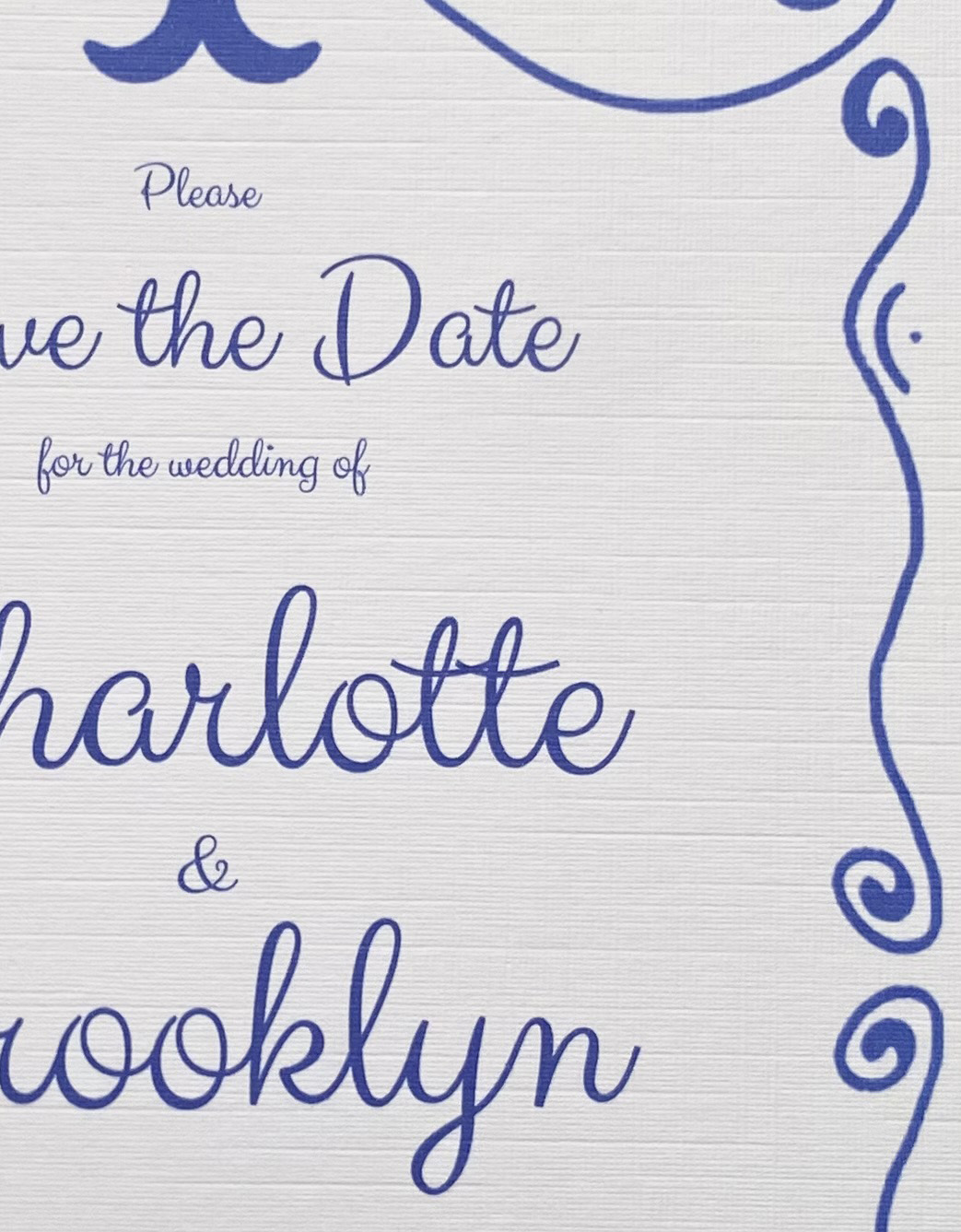 Editable Blue Save the Date Template | Printable Canva Wedding Card - Image 5